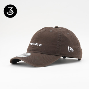 韩国代购 940软顶可调节棒球帽咖啡色 NEWERA纽亦华简约小字母风格