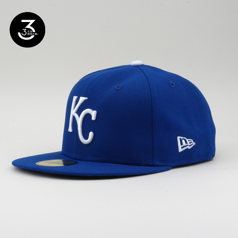 韩国代购NEWERA纽亦华5950平沿全封闭棒球帽MLB堪萨斯皇家59FIFTY