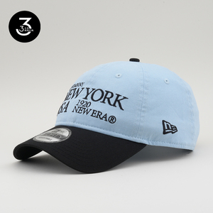 韩国代购NEWERA纽亦华夏防晒940软顶NEW YORK字母棒球帽蓝黑双拼