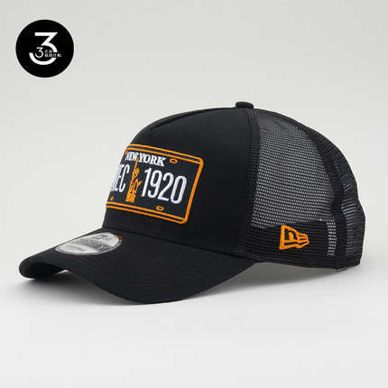韩国代购NEWERA纽亦华帽子940 网眼硬顶 自由女神标NEC 1920黑色