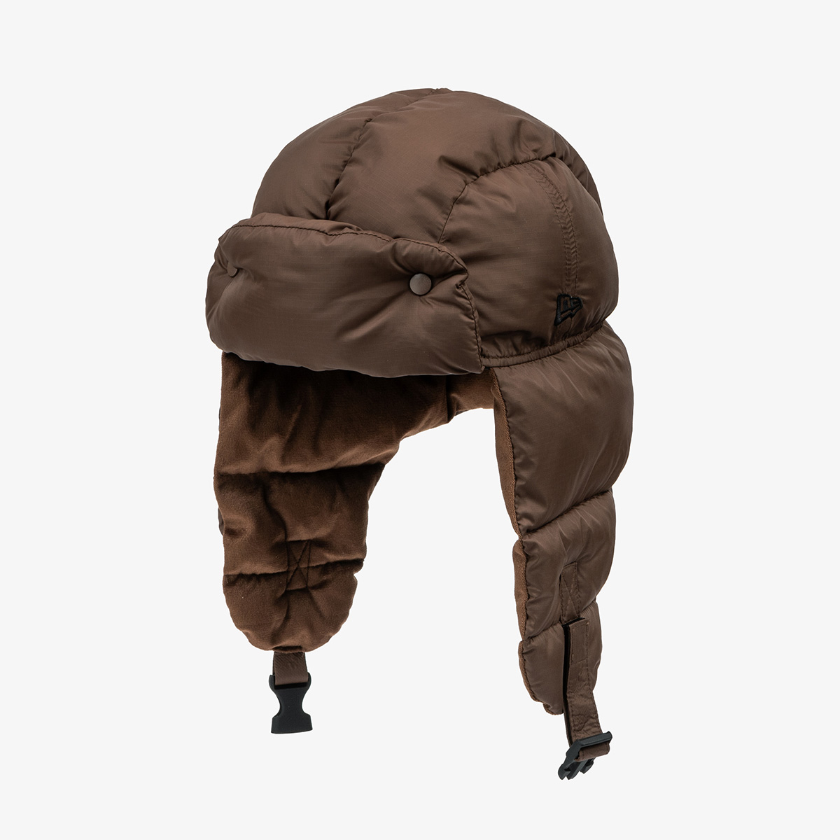 韩国代购NEWERA纽亦华冬季滑雪保暖PrimaLoft填充物飞行员帽咖色