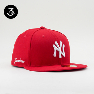 韩国代购 NEWERA纽亦华59FIFTY平沿硬顶全封闭5950棒球帽NY红色