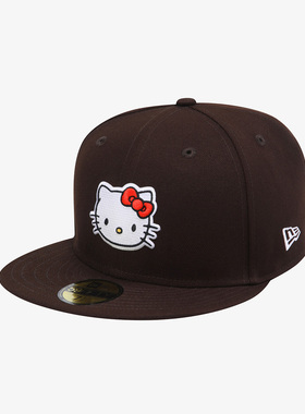 韩国代购NEWERA纽亦华 X HELLOK KITTY联名5950平沿全封闭棒球帽