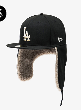 韩国代购NEWERA X MLB纽亦华美职棒联名5950平沿封闭式LA标雷锋帽