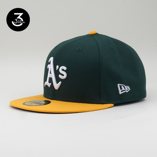 韩国代购 NEWERA纽亦华美职棒MLB球队平沿全封棒球帽奥克兰运动家