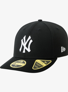 韩国代购NEWERA纽亦华LP5950微弯檐全封闭棒球帽NY纽约扬基黑色