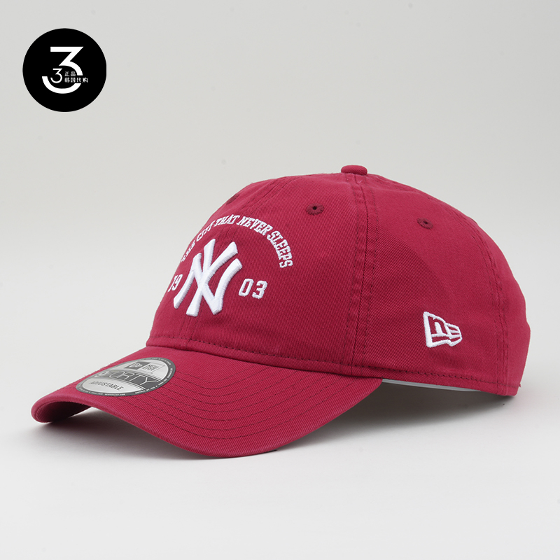 韩国代购NEWERA纽亦华帽子MLB ARCH CITY SLOGAN城市标语系列红色