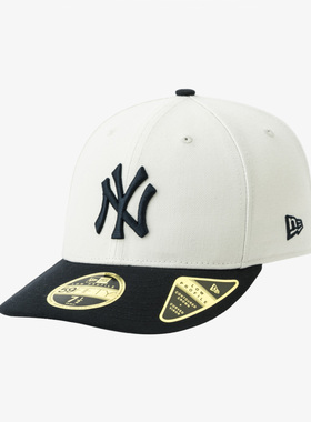 韩国代购NEWERA纽亦华LP5950微弯檐全封闭棒球帽NY纽约扬基双拼色