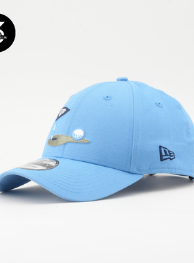韩国代购NEWERA纽亦华帽子940硬顶大头围棒球帽卡通LOGO天蓝色
