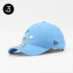 韩国代购 NEWERA纽亦华帽子940硬顶大头围棒球帽卡通LOGO天蓝色