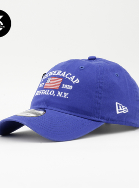 韩国代购NEWERA纽亦华帽子美国国旗刺绣标防晒940软顶棒球帽蓝色