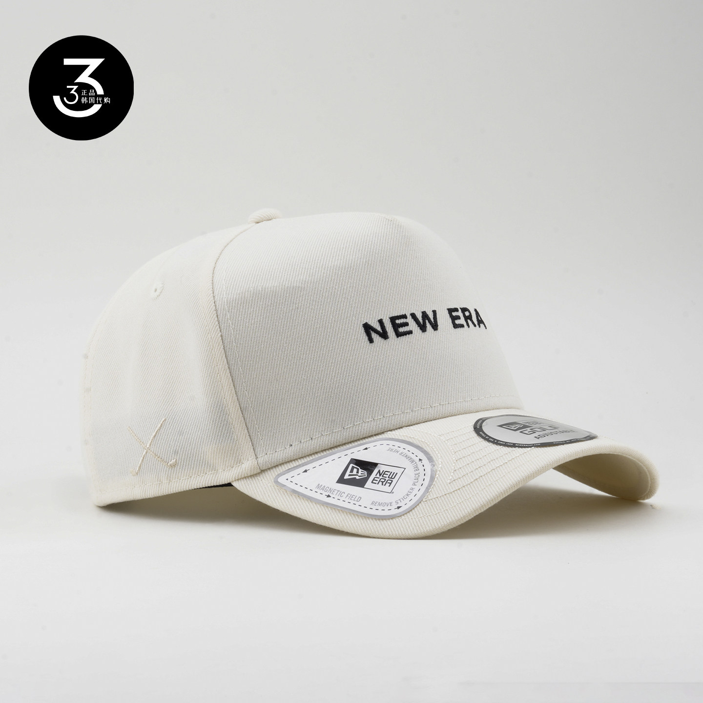 韩国代购NEWERA纽亦华高尔夫系列940硬顶大头围大脸卡车帽奶黄色