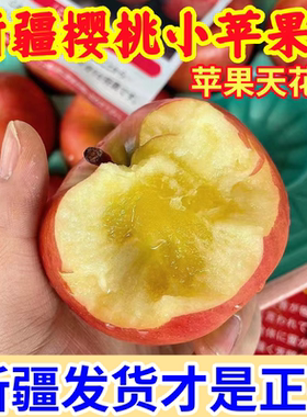 新疆樱桃小苹果5斤礼盒脆甜阿克苏冰糖心香妃苹果新鲜水果整箱