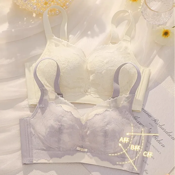 内衣女大胸显小薄款夏季无钢圈