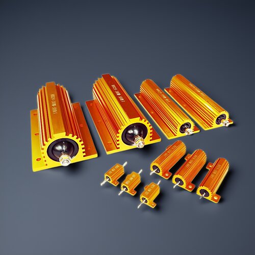 RXG24大功率黄金铝壳电阻器100W瓦1R 2R 3R 4R 5R 6R 7R 8R 9R 欧