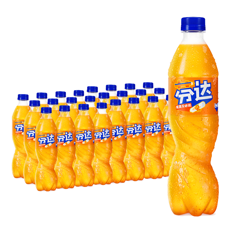 可口可乐Coca-Cola芬达 Fanta橙味汽水碳酸饮料500ml*24瓶 整箱装