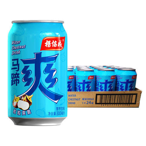 杨协成马蹄爽330ml*24罐果肉果粒