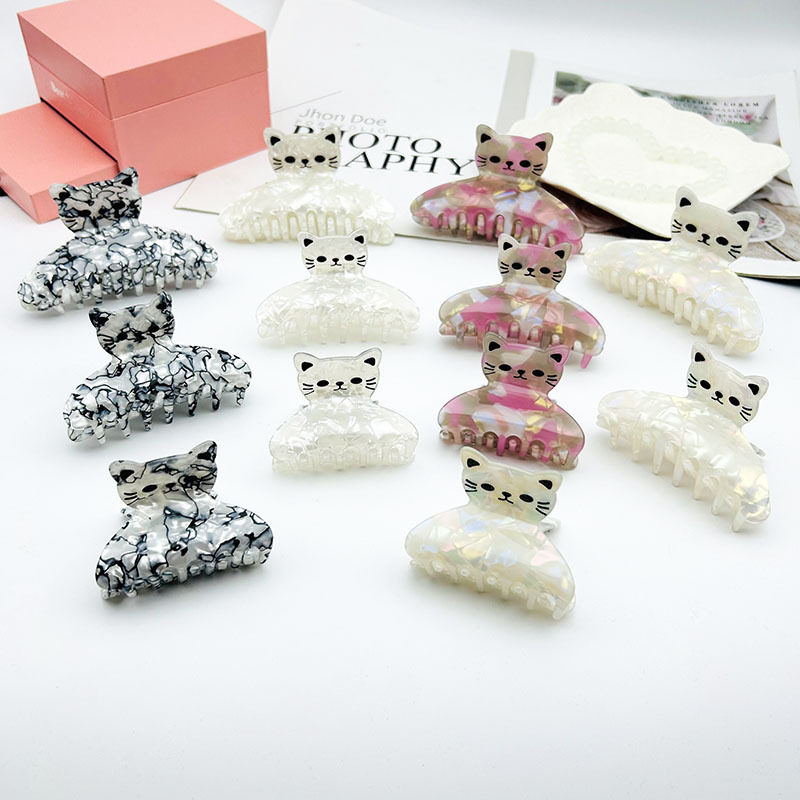 新款可爱猫咪抓夹 大号猫头发夹豹纹动物猫发抓后脑勺鲨鱼夹 跨境,饰品/流行首饰/时尚饰品新,民族风发饰,淘宝优惠券,粉丝福利购,淘宝优惠卷