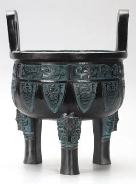 办公桌青铜器摆件蝉纹鼎