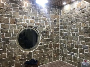 仿古旧石板城墙砖红色紫色黑色黄色乱石片云母石文化石无孔火山岩