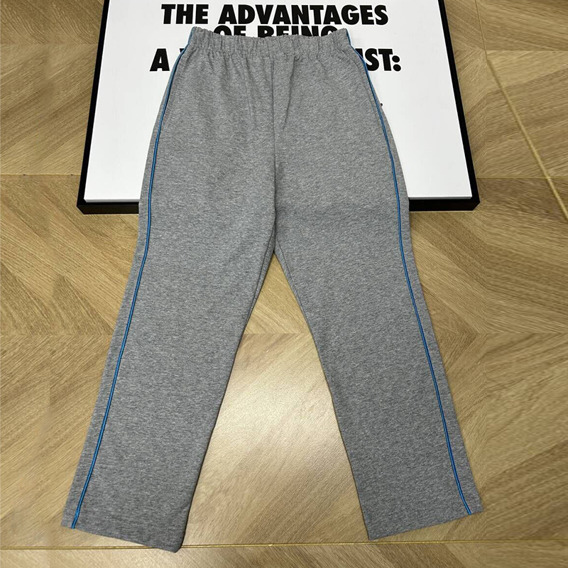 休闲长裤运动中灰色直筒裤男女