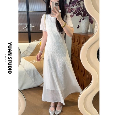 YUAN月光华尔兹蕾丝连衣裙