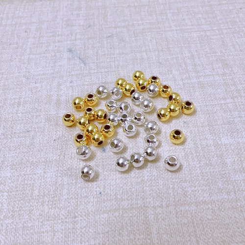 316钛钢精工真空镀18K亮银色隔珠水晶手链diy饰品配件材料