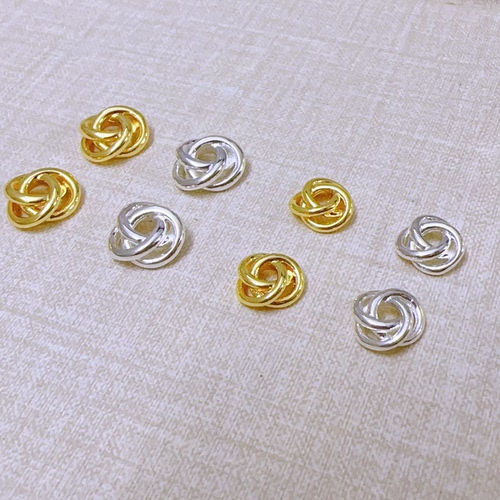 316钛钢精工真空镀18K金银色扭结隔片水晶手链diy饰品配件材料