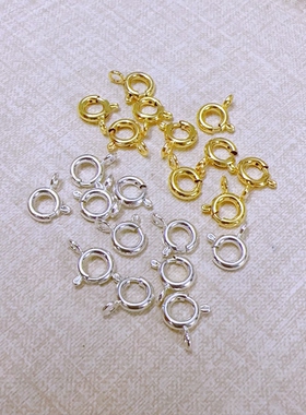 316钛钢镀18K真金弹簧扣项链手链收尾龙虾连接扣diy手工材料配件