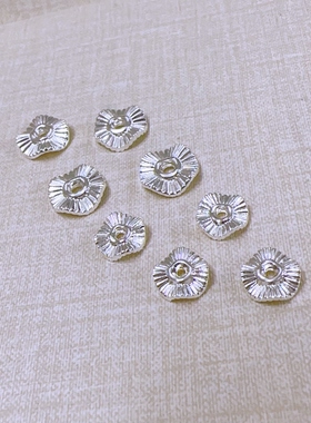 316钛钢亮银色波浪花边隔片隔圈diy手工手链项链串珠串饰品配件