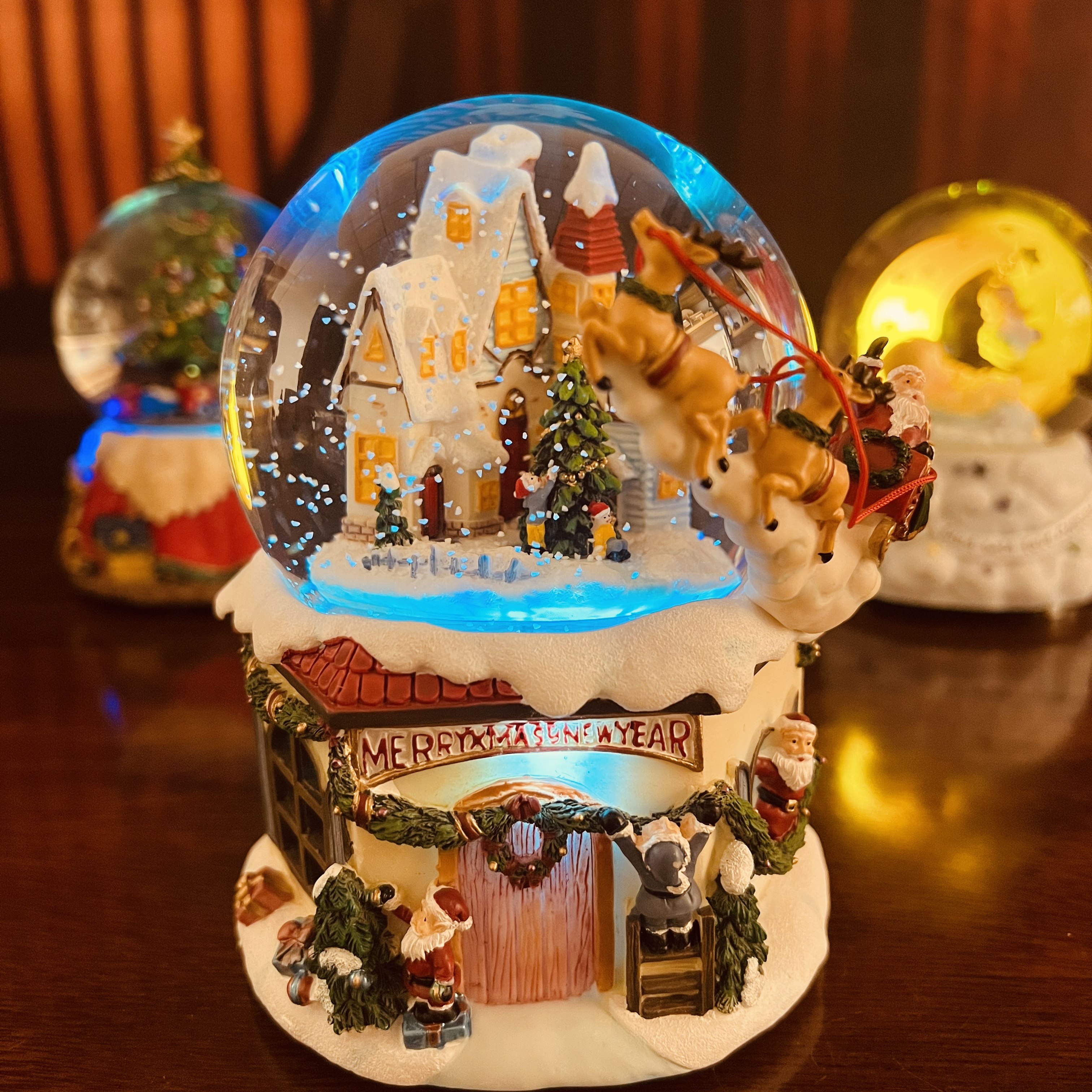 圣诞礼物彩灯水晶球下雪音乐盒八音盒圣诞节氛围感送男女生日礼物