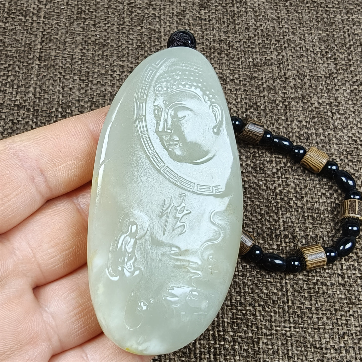 和田玉青海山料青白玉原石雕刻把国风件挂件悟道保真支持全国复验