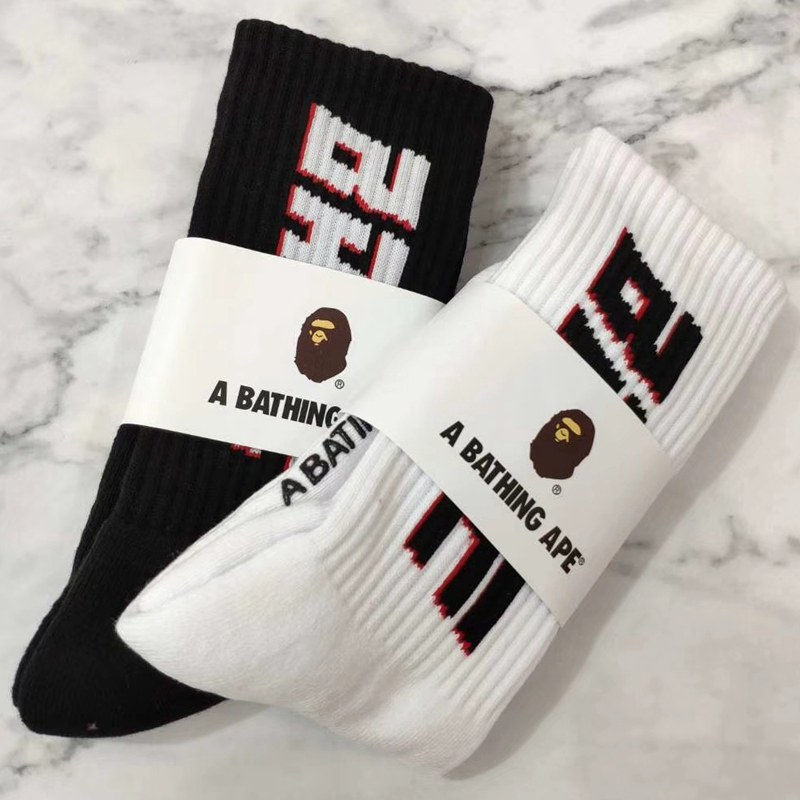 潮牌袜高街风bating Bape 黑 白色袜全棉毛巾底潮袜滑板袜 运动袜|ruв категории движение/йога/фитнес/фанаты товаров, баскетбол, баскетбол носки - от Buy2taobao.com для оказания профессиональной услуги покупки агента Taobao