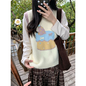 软糯减龄针织马甲小个子叠穿甜美无袖 踏进银河 少女心事 毛衣外套