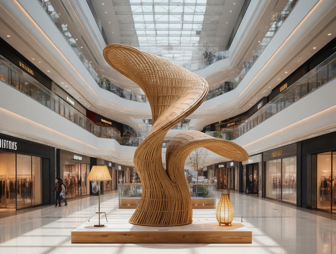 竹藤结构造型搭建造型装饰艺术展示活动美陈装置竹结构竹屋搭建