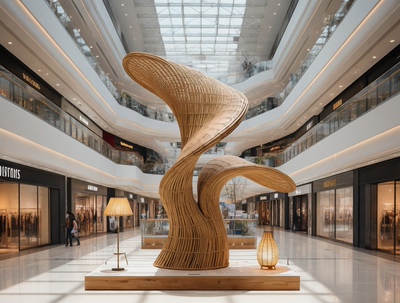 竹藤结构造型搭建造型装饰艺术展示活动美陈装置竹结构竹屋搭建