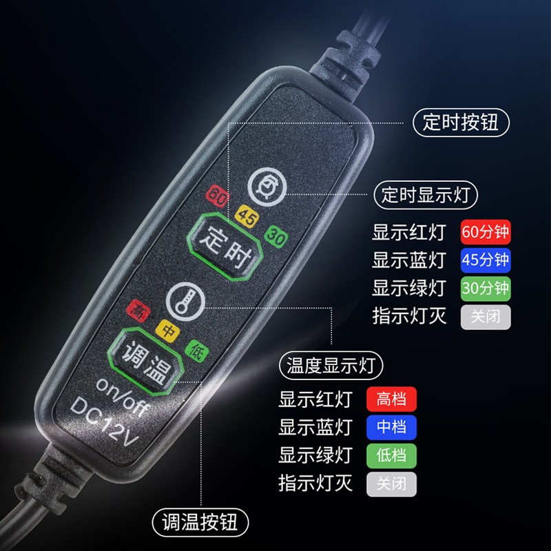 汽车加热坐垫冬季电褥子单片车载座椅套12v后排座垫usXb车用电热