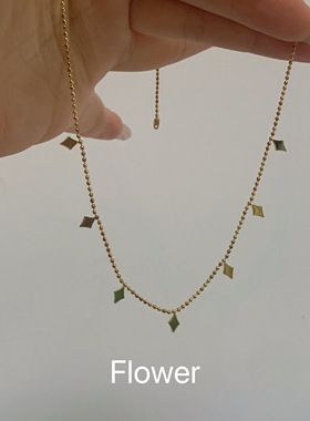 菱形碎片钛钢项链气质小众轻奢时尚百搭设计感叠戴百搭锁骨链