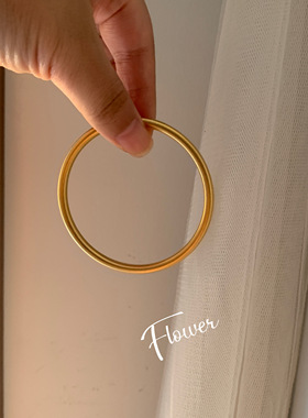 磨砂素圈钛钢手镯古法实心简约轻奢精致百搭设计感叠戴手饰