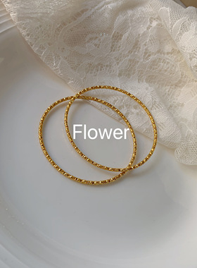 满天星波光粼粼细款钛钢手镯气质轻奢设计高级百搭极简叠戴手饰