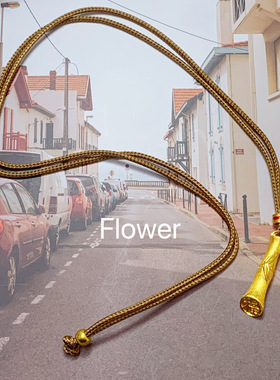 金店同款竹节福字吊坠编织绳项链新中式复古气质轻奢高级感毛衣链