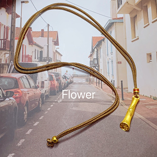 金店同款 复古气质轻奢高级感毛衣链 竹节福字吊坠编织绳项链新中式