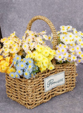 60头洋甘菊小把束 轻奢仿真花家居装饰客厅摆件婚庆花材摄影道具