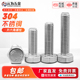304不锈钢外六角头全牙螺丝钉加长杆螺栓M3M4M5M6M8M10M12M14M16