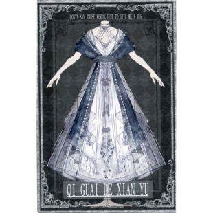 复古少女cla系优雅小礼服连衣裙 月骨正版 意向金