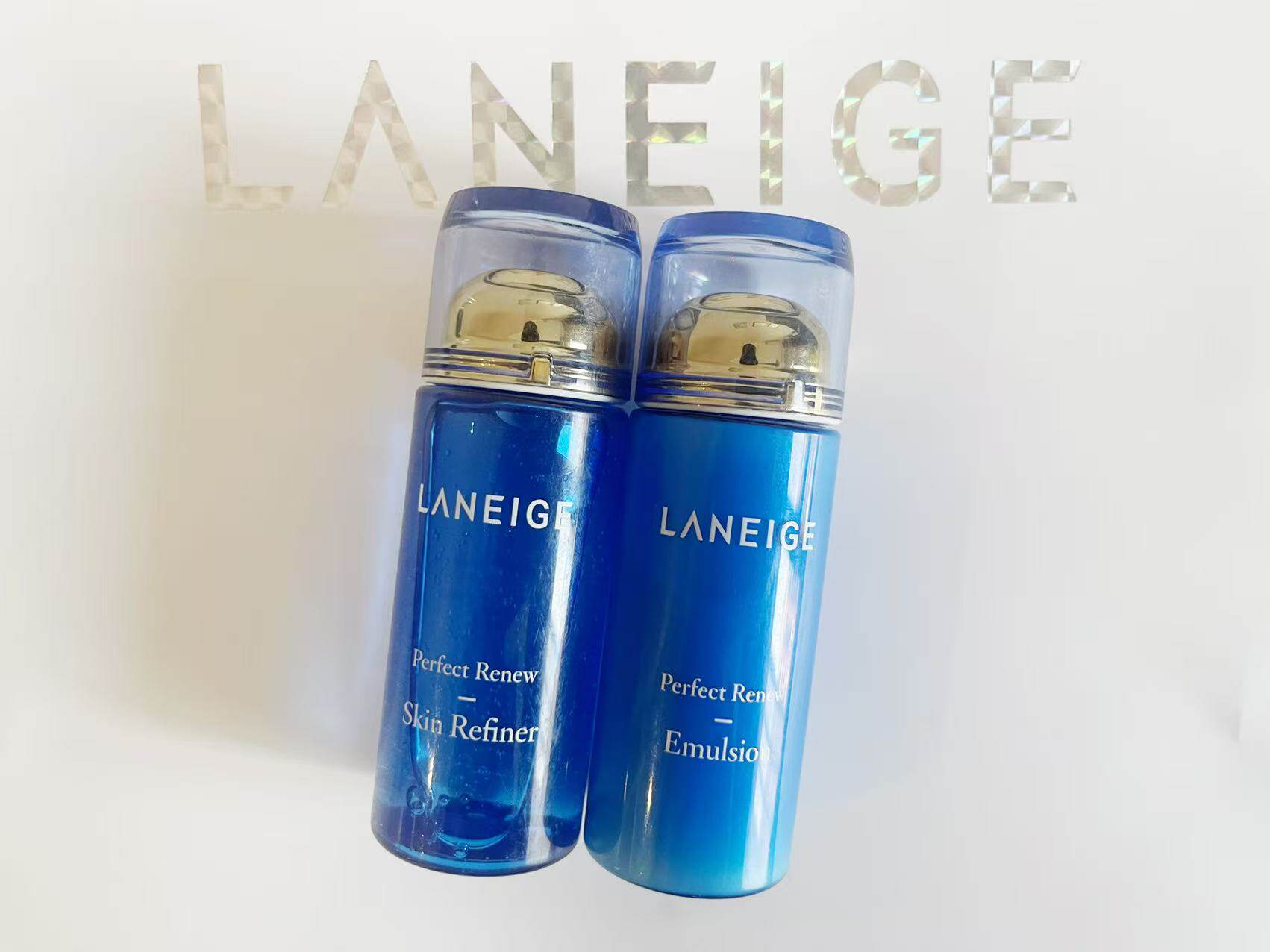 包邮小样兰芝致美焕颜水乳护肤套装细肤露50ml保湿乳50ml紧致2件