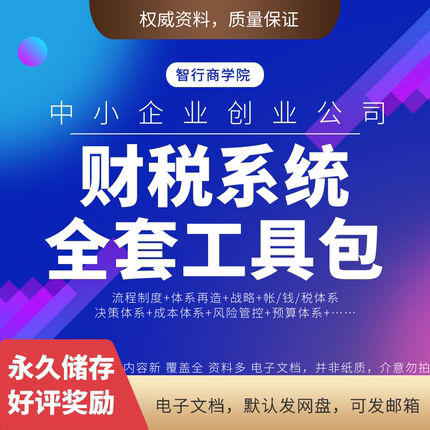财务管理表格制度办法模板税务成本风险管控预算采购筹划利润报销