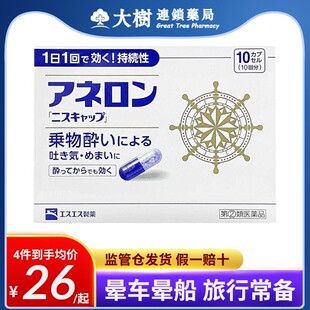 日本大白兔晕船药防晕车的药神器白兔牌晕机药成人防呕吐头晕眩R