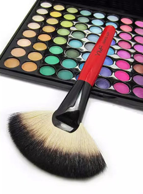 正品YMF化妆刷 羊毛大扇形 散粉刷 余粉刷子 彩妆扫 亮红杆R02