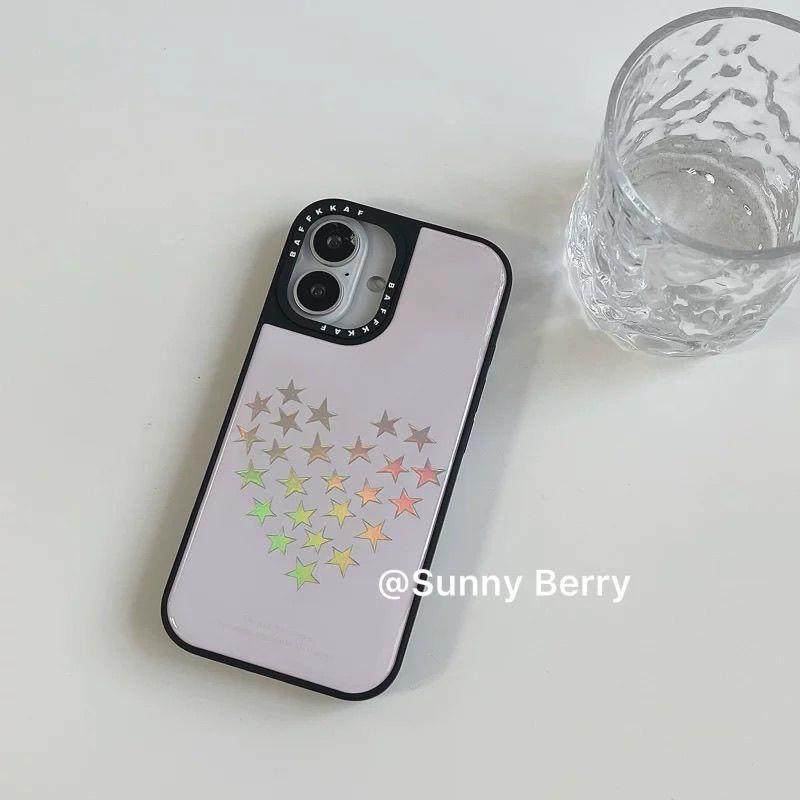 甜酷少女淡粉镭射银星星适用苹果17promax手机壳iphone16全包1514,3C数码配件,手机保护套/壳,淘宝优惠券,粉丝福利购,淘宝优惠卷
